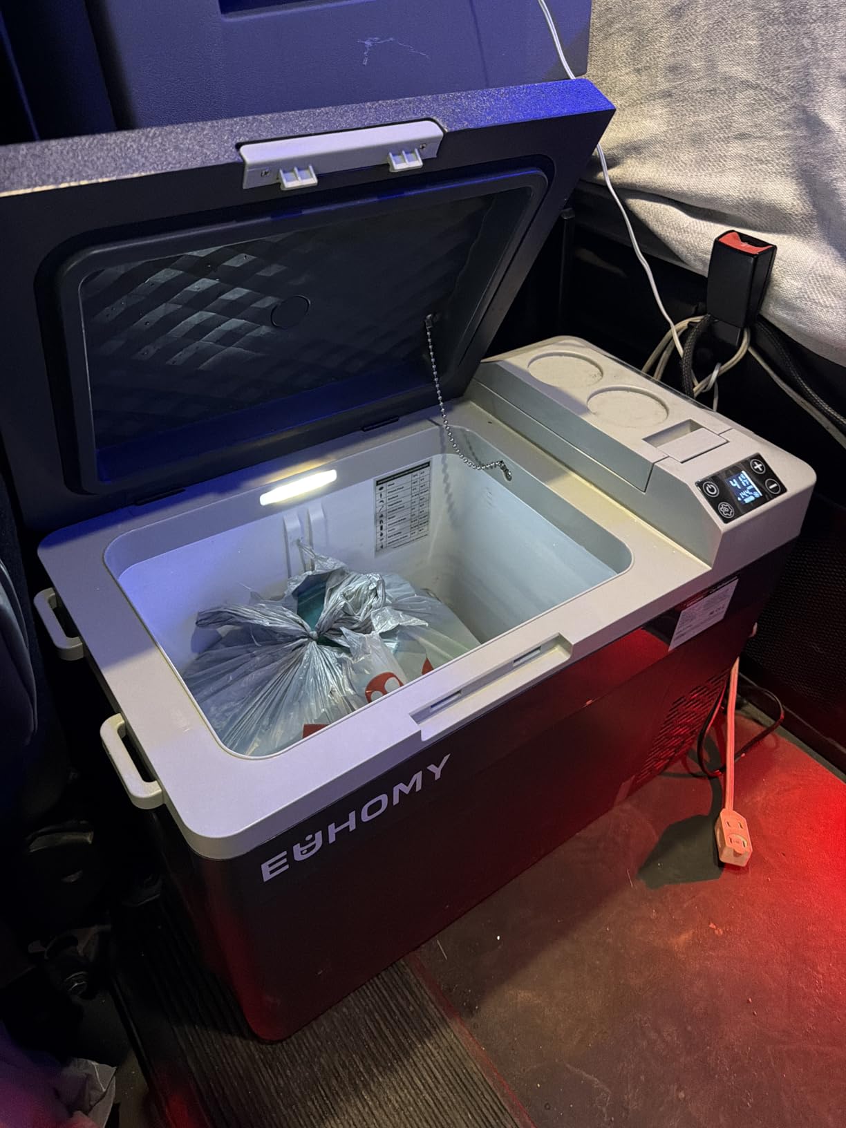 EUHOMY 24QT 12 Volt Refrigerator, Electric Cooler, Usable Battery, -4℉~68℉ customer photo 1