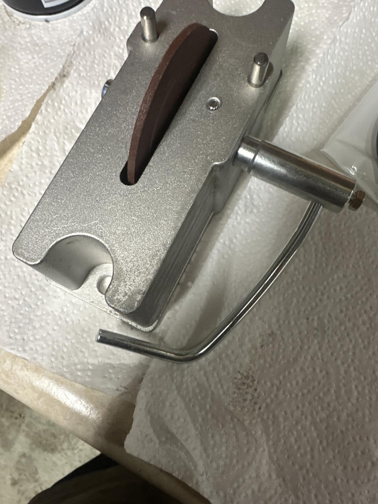 Piston Ring Cutting Wheel Filing Tool, Piston Ring Grinder, Piston Ring Clearance Adjustment Tool, Manual Piston Ring Filer with 120 Grit Carbide Grinding Wheel Replace# 66785 66786 customer photo 2