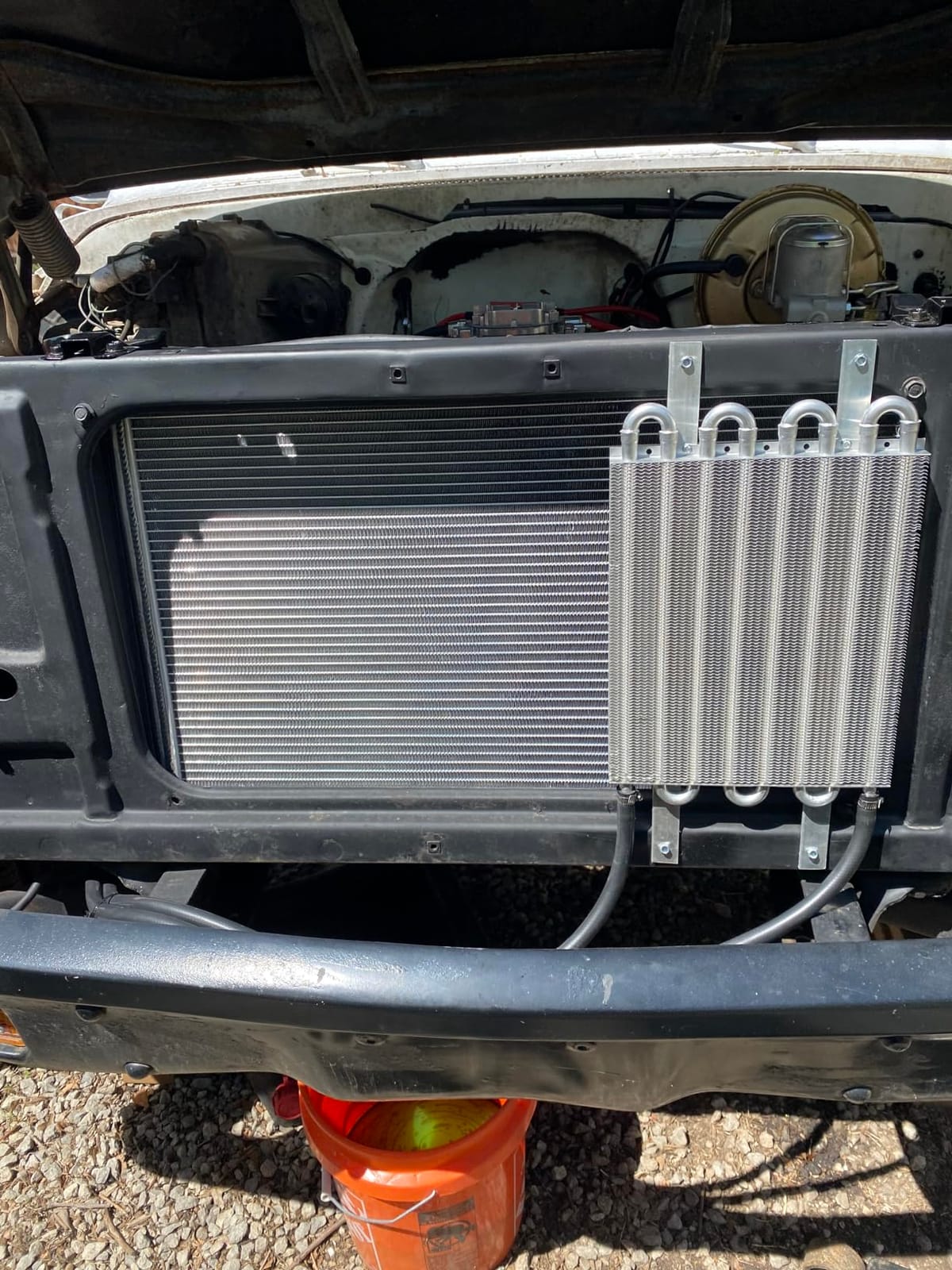A-Premium Transmission Oil Cooler, Universal Aluminium 8 Pass Tube and Fin, Oil Cooler Kit with Hose Mounting Kit customer photo 1