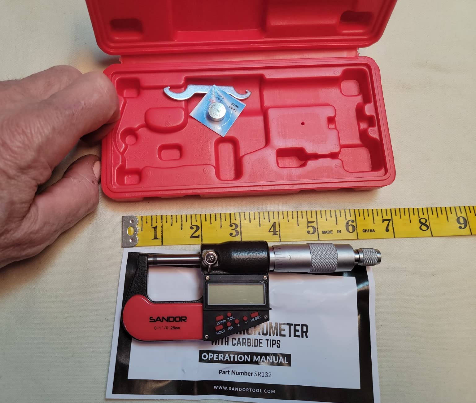 Professional Digital Outside Micrometer with Carbide Tip 0-1