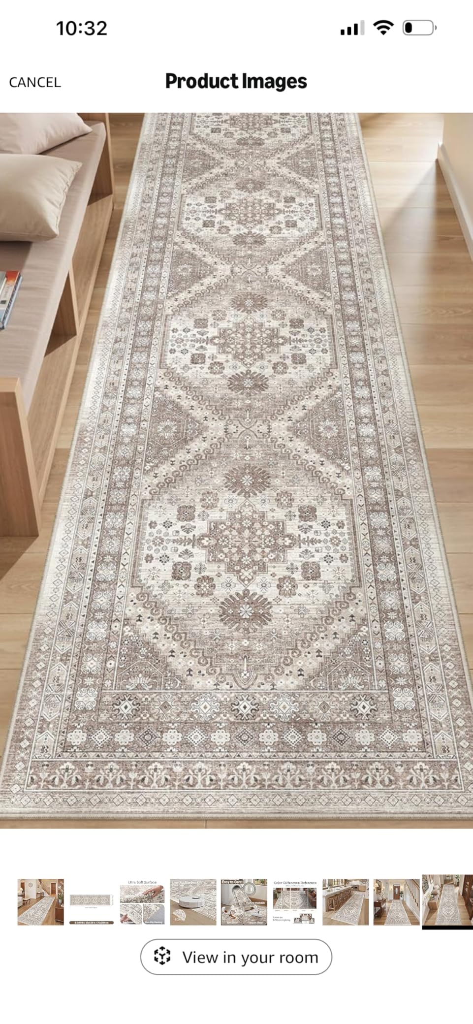 befbee 8x10 Area Rugs for Living Room, Washable Vintage Non Slip Rug customer photo 2
