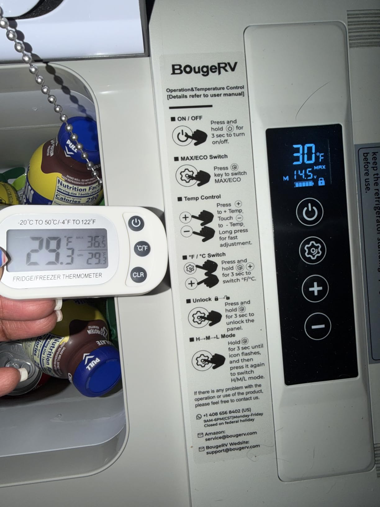 BougeRV 12v refrigerator 23 Quart, -8℉~50℉ Portable Freezer for Car, Black customer photo 1