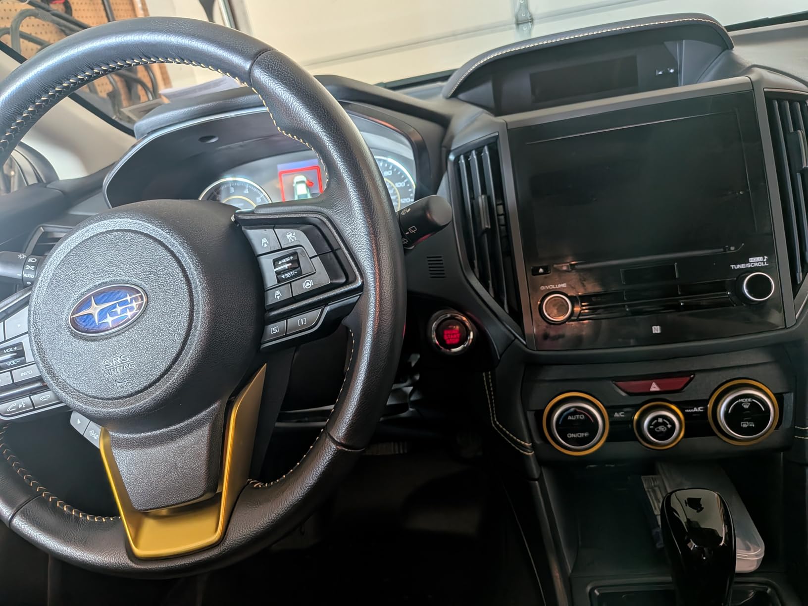 Auovo AC Climate Control Knob Outer Ring Covers for Subaru Crosstrek Accessories 2018-2023 / Impreza 2017-2023/ Forester 2019-2024 Interior for Car Air Condition Switch Control Trim (Sun Orange) customer photo 2