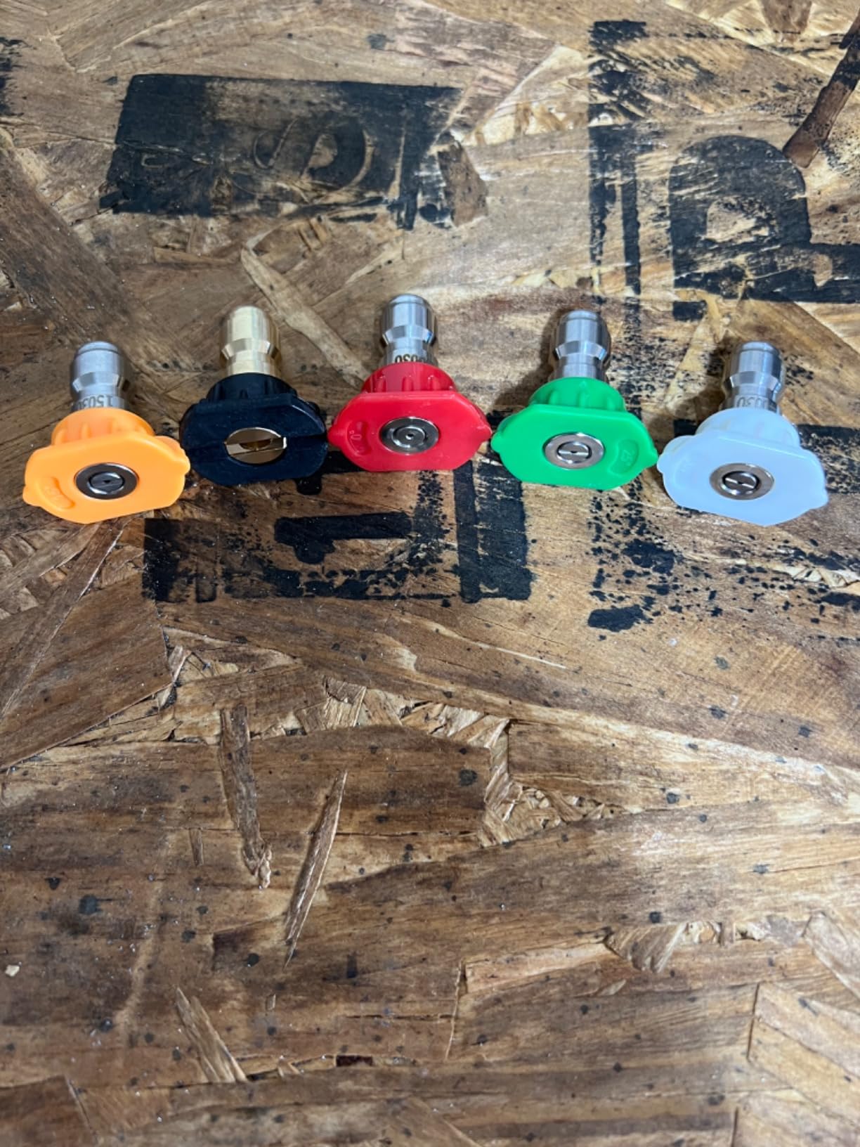 Pressure Washer Tips, Universal Pressure Washer Nozzle Tips (5 Pack), Power Washer Nozzle Tips for 1/4'' Quick Connect, 4500 PSI Multiple Degrees Pressure Washer Spray Nozzle (0、15、25、40、65) 3.0 GPM customer photo 1