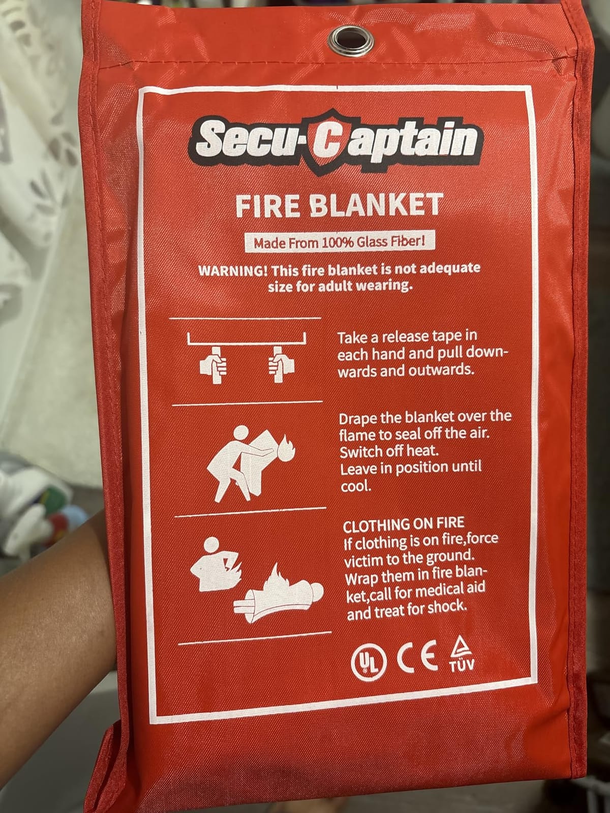 SecuCaptain Emergency Fire Blanket for Home and Kitchen - 2 Pack 40