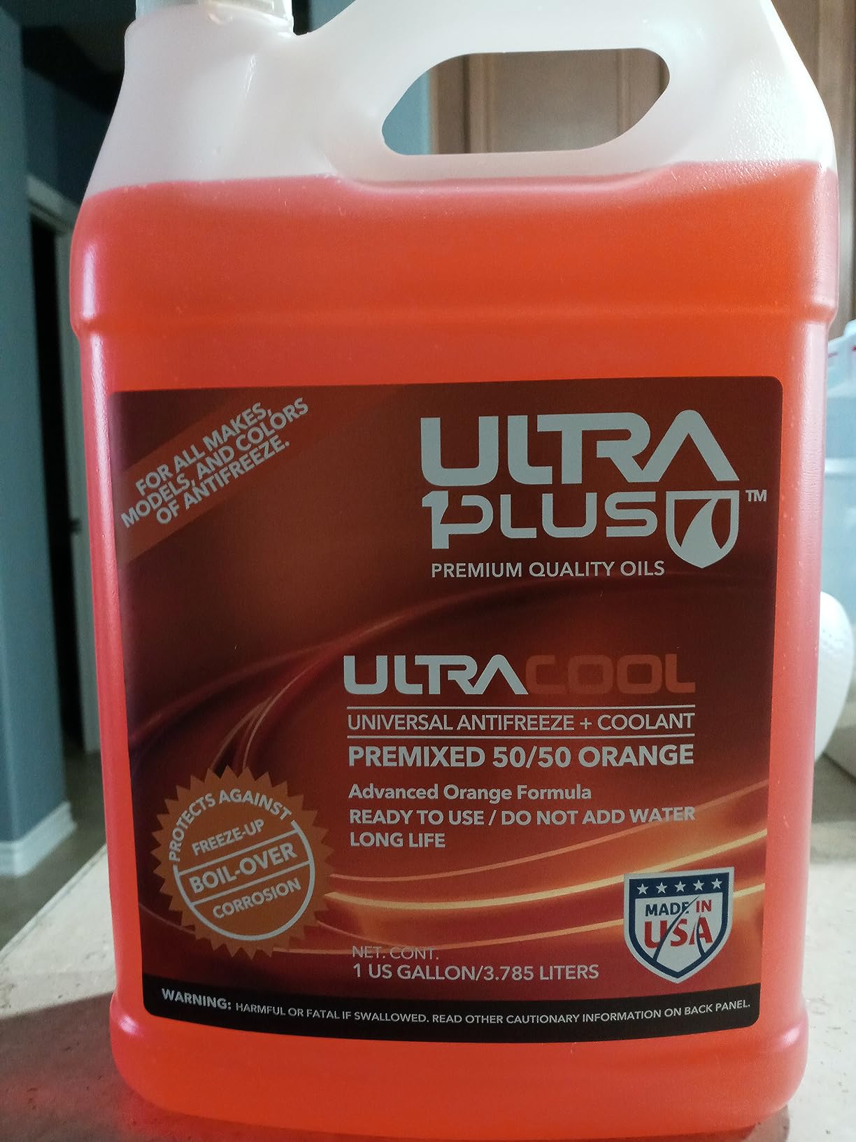 ULTRA 1PLUS UltraCool Orange 50/50 Antifreeze Coolant 1 Gallon customer photo 2