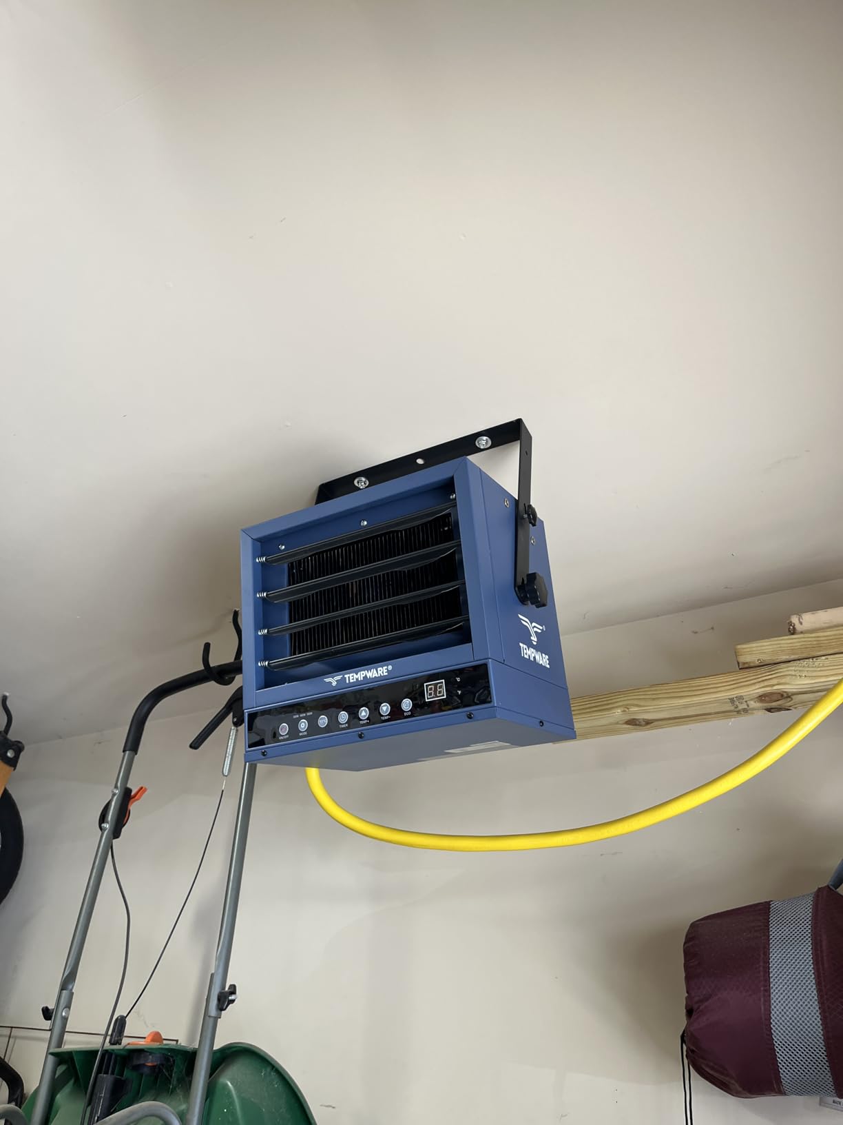 TEMPWARE Garage Heater Electric 240V, 5000-Watt Hardwired Ceiling Mount Shop Heater with ECO Mode, 240-Volt Hardwired with Full-Function Remote and 12-Hour Timer, Ideal for Workshop customer photo 2
