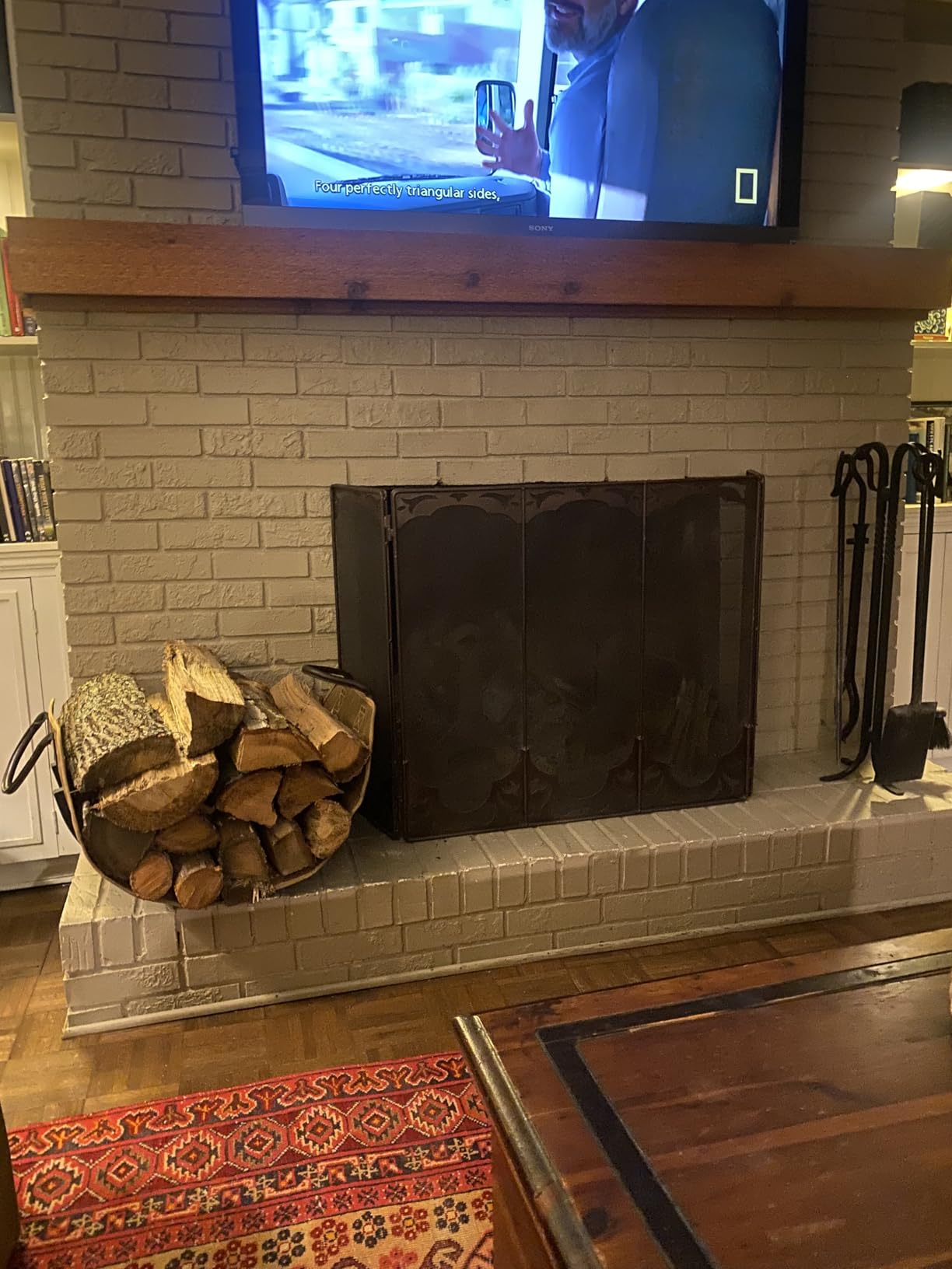 GOOD GAIN Firewood Carrier With Handle,39x18in Canvs Wood Carrier,Rust customer photo 1