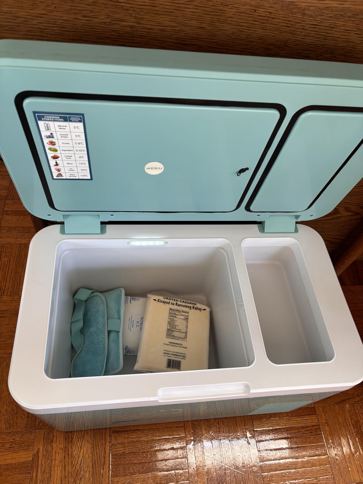 Megiu 12 Volt Car Refrigerator Dual Zone 25 Quart Portable Freezer 12V Fridge Compressor Cooler 12V/24V DC 110～240 Volt AC for Truck Van RV SUV and Home Use -18℃~+15℃ (Glass Door) customer photo 1