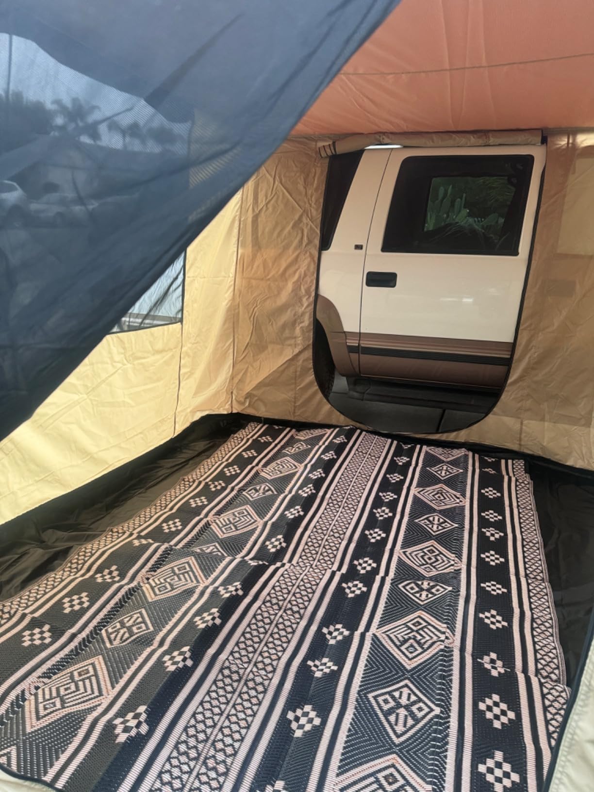 SAMOUT Vehicle Awning Room 6.6' x 8.2' Rip-Stop 420D Oxford Side Awning With PVC Floor, Waterproof & Wind Resistance, Easy Setup Design (Room Only) customer photo 2