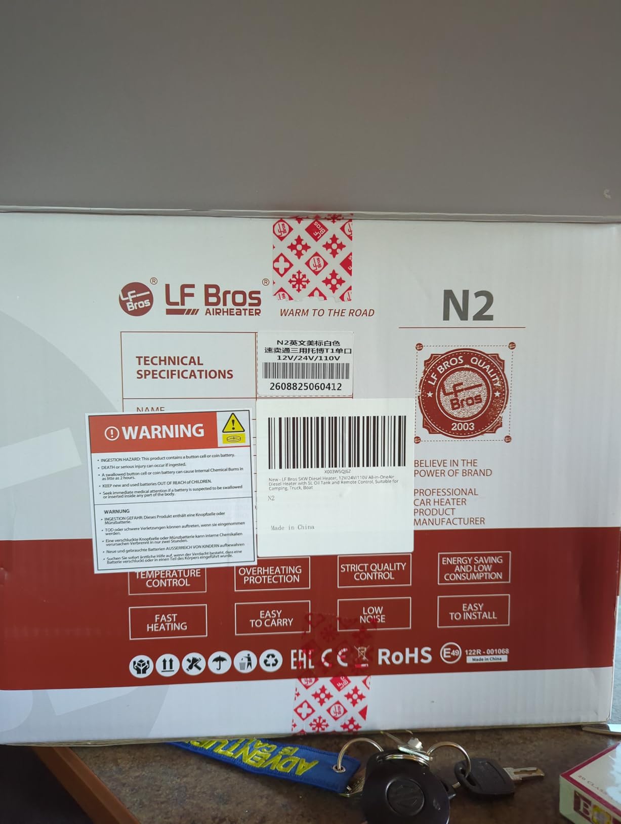 LF Bros 5KW Diesel Heater, 12V/24V/110V Diesel Parking Air Heater customer photo 2