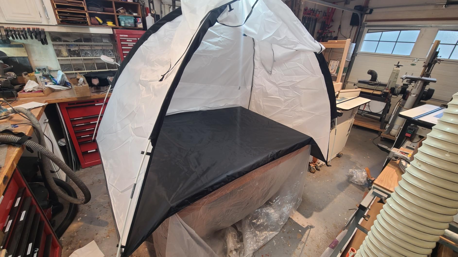 7x4x4ft Portable Spray Paint Booth Tent, Paint Tent with Built-in Floor | Foldable Design, Ideal Spray Paint Shelter for Furniture, Cabinets, Crafts & DIY Projects with Spray Guns or Aerosol Cans customer photo 2