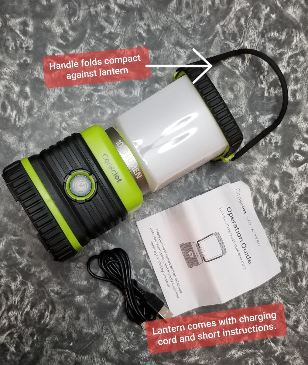 Consciot 1000LM LED Camping Lantern Rechargeable, 4 Light Modes, Dimmable customer photo 1