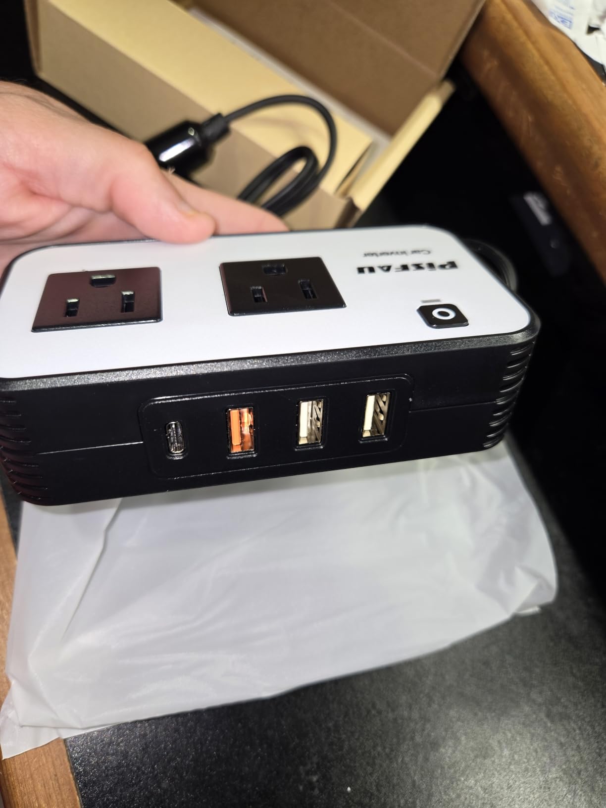 PiSFAU 200W Car Power Inverter - DC 12V to 110V AC Car Plug Adapter Outlet customer photo 1