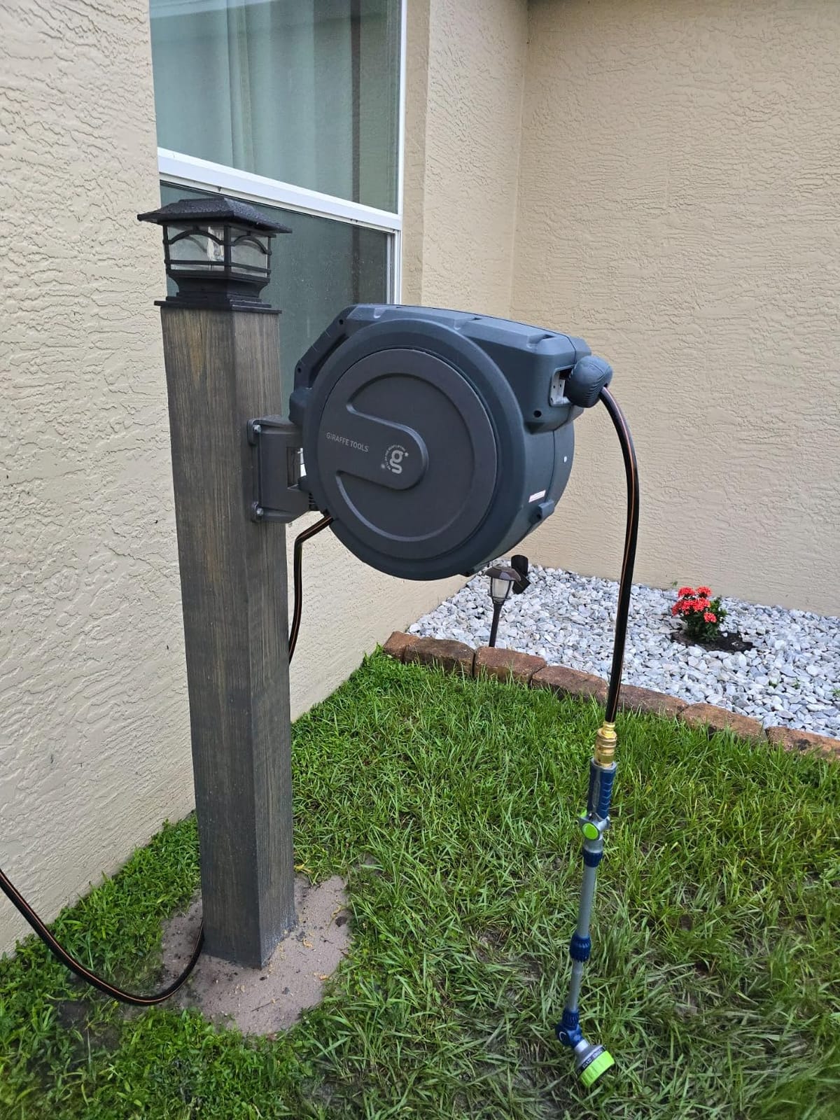 Giraffe Tools Garden Hose Reel Cart with Wheels, 200FT of 1/2 Capacity customer photo 2