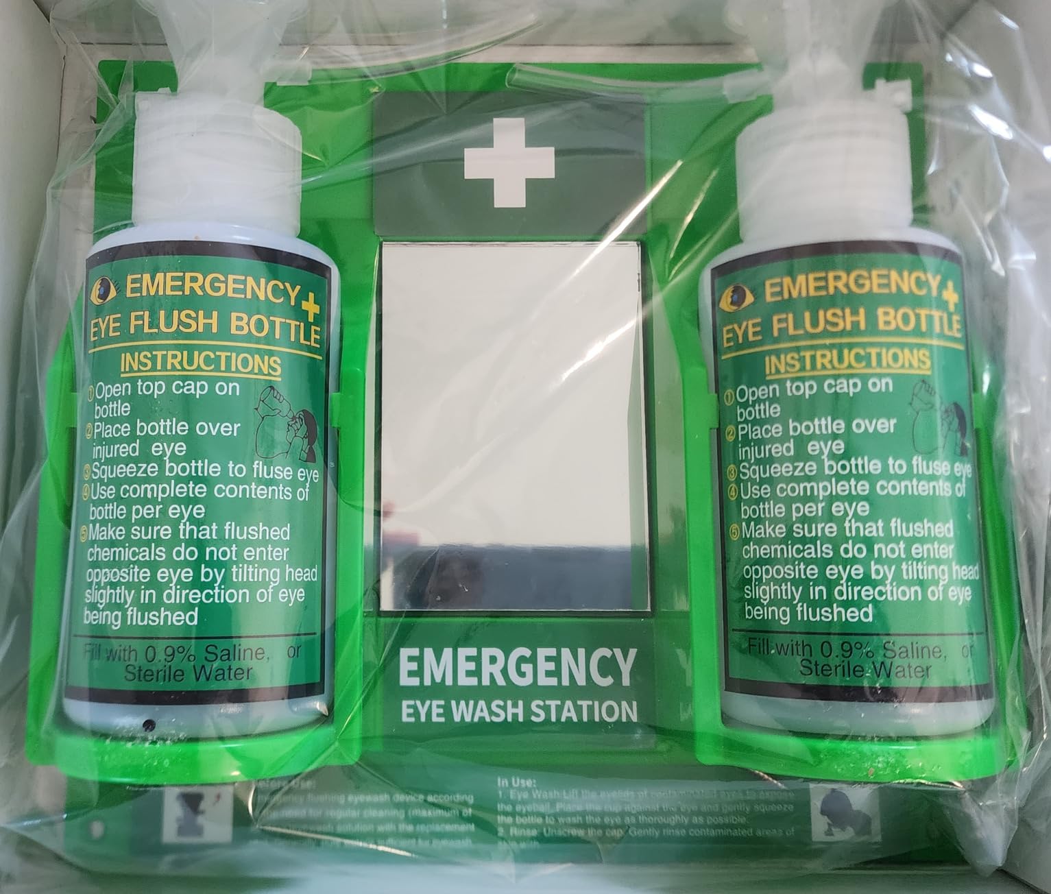 Portable Eyewash Station OSHA-Approved - Wall-Mounted Emergency Eye Wash Flush Bottles Kit 16oz Without Eyewash Solution customer photo 2