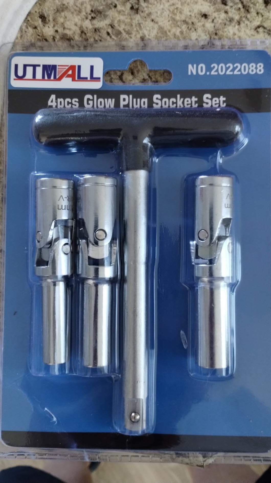 4 Piece Glow Plug Socket Set with 3/8
