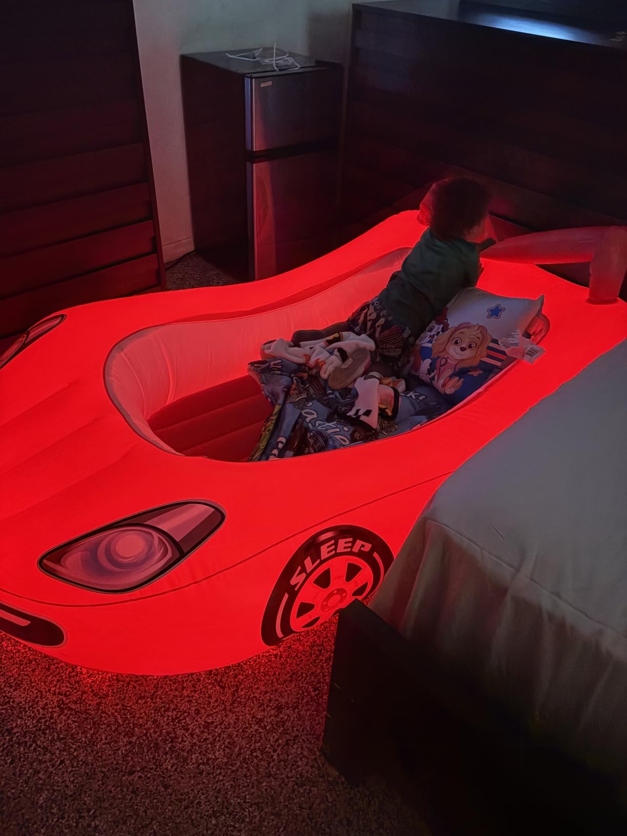 Air Candy Sleep Racer Toddler Car Bed, Red, Single, Ages 2-6 customer photo 2