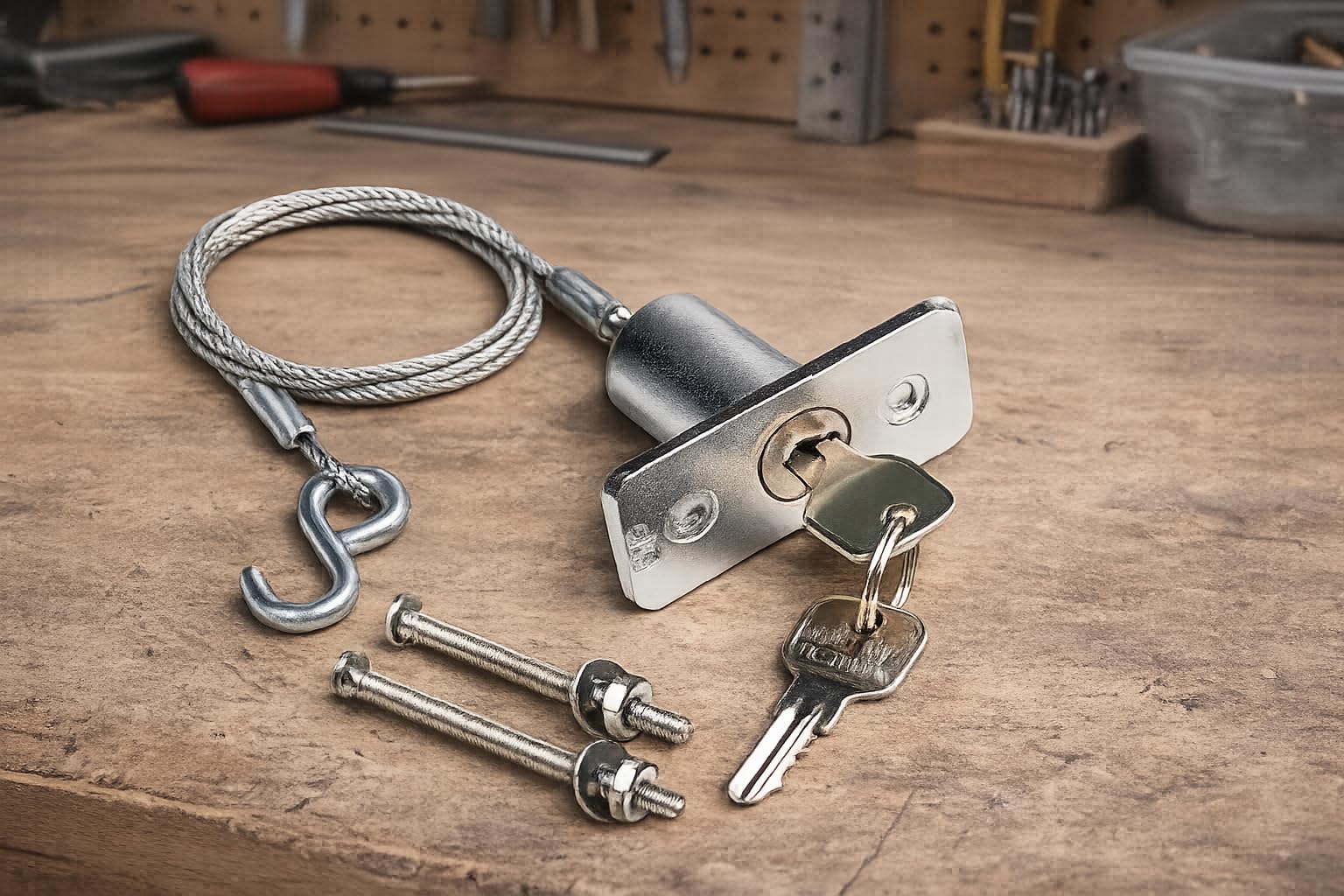 Garage Door Emergency Release Lock Kit, Keyed Disconnect System customer photo 1