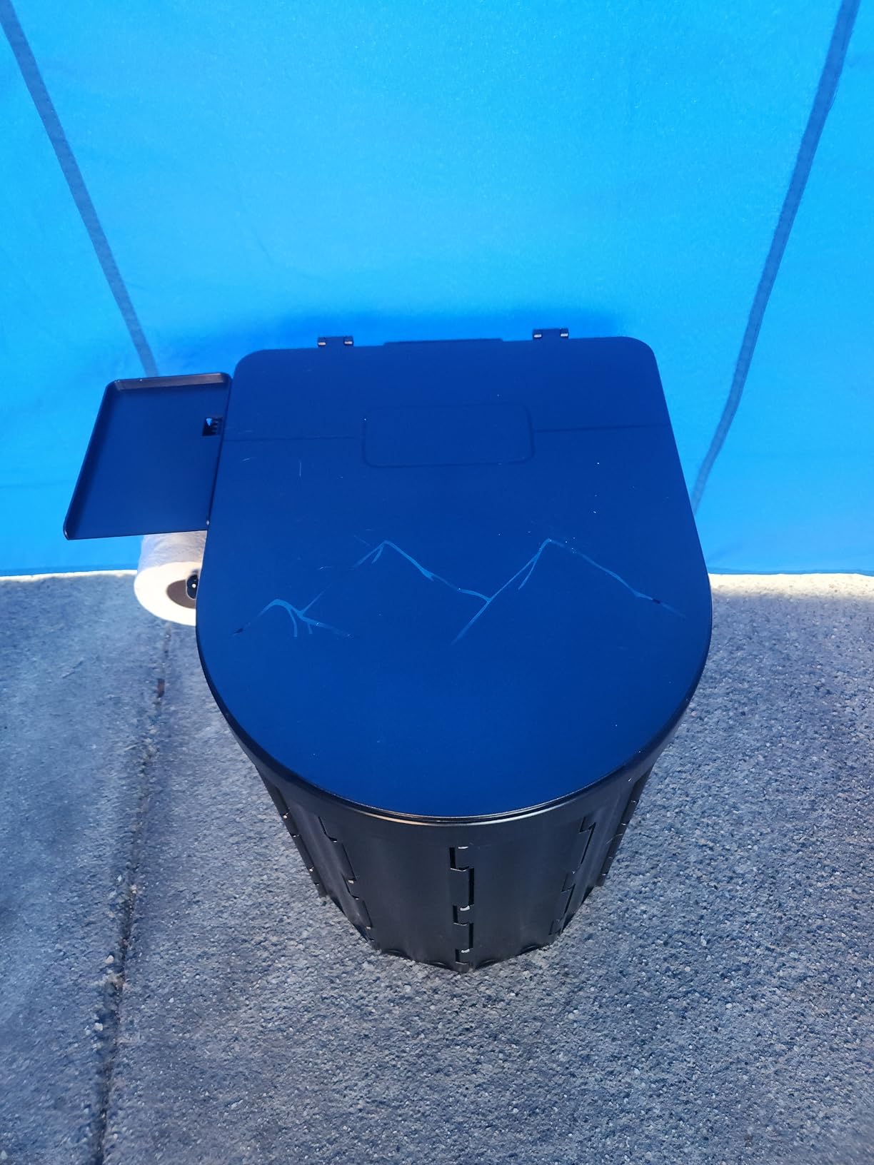 Portable Toilet, Upgraded 15'' toilet With Removable Paper Holder, Camping Toilet With A Load Capacity Of 450 Lbs, Portable Potty for Camping, Hiking, Road Trip, Car, RV, Tent, Beach, Truck Drivers customer photo 1