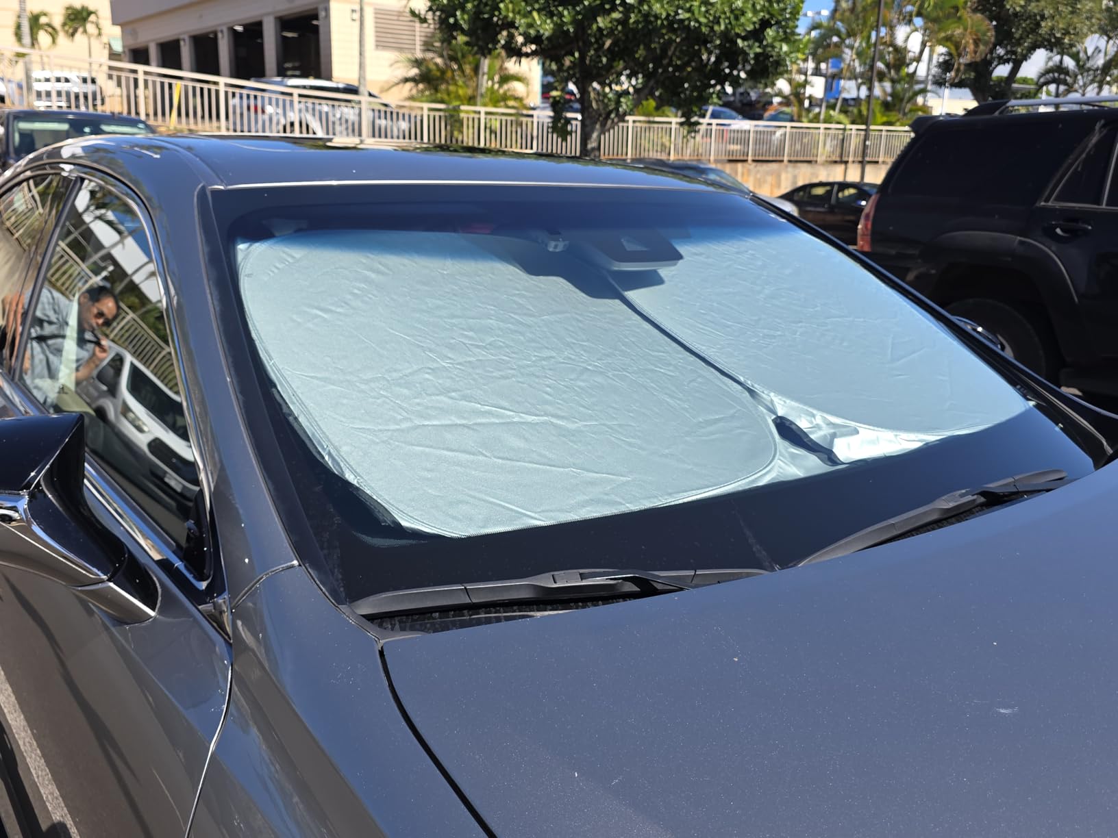 Proadsy Custom Fit Car Windshield Sun Shade for 2022-2026 Jeep Wagoneer customer photo 1