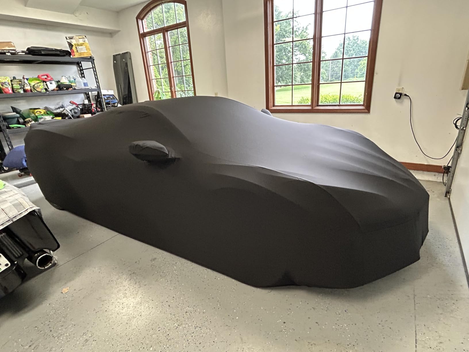 SR1 Performance USA C7 Corvette Indoor Car Cover – Custom Fit Ultraguard Stretch Satin Dust Cover for 2014-2019 Corvette Stingray, Z06 & Grand Sport – Soft Lining, Breathable Indoor Protection (Black) customer photo 2