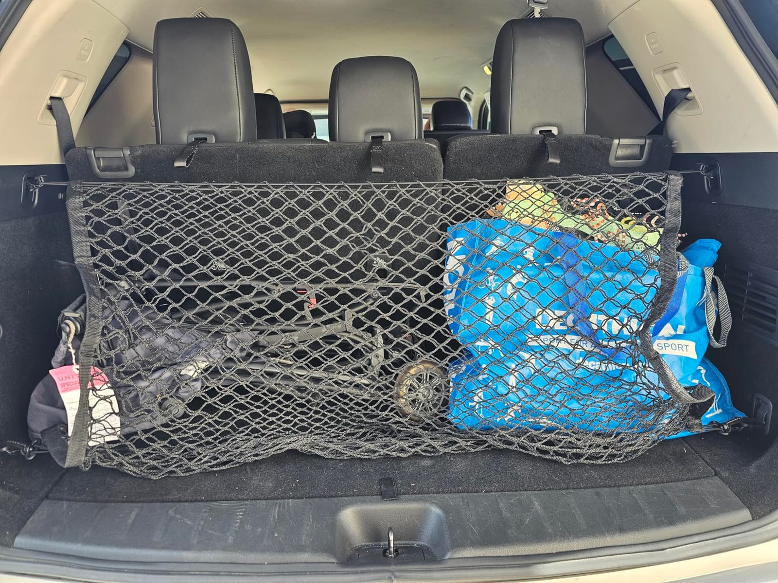 Karltys Envelope Style Cargo Net for Kia Sportage 2023 2024 2025 2026, Elastic Rear Trunk Cargo Net for 2025 Sportage Accessories Heavy Duty Nylon Mesh Storage Netting Organizer with Metal Hooks customer photo 2