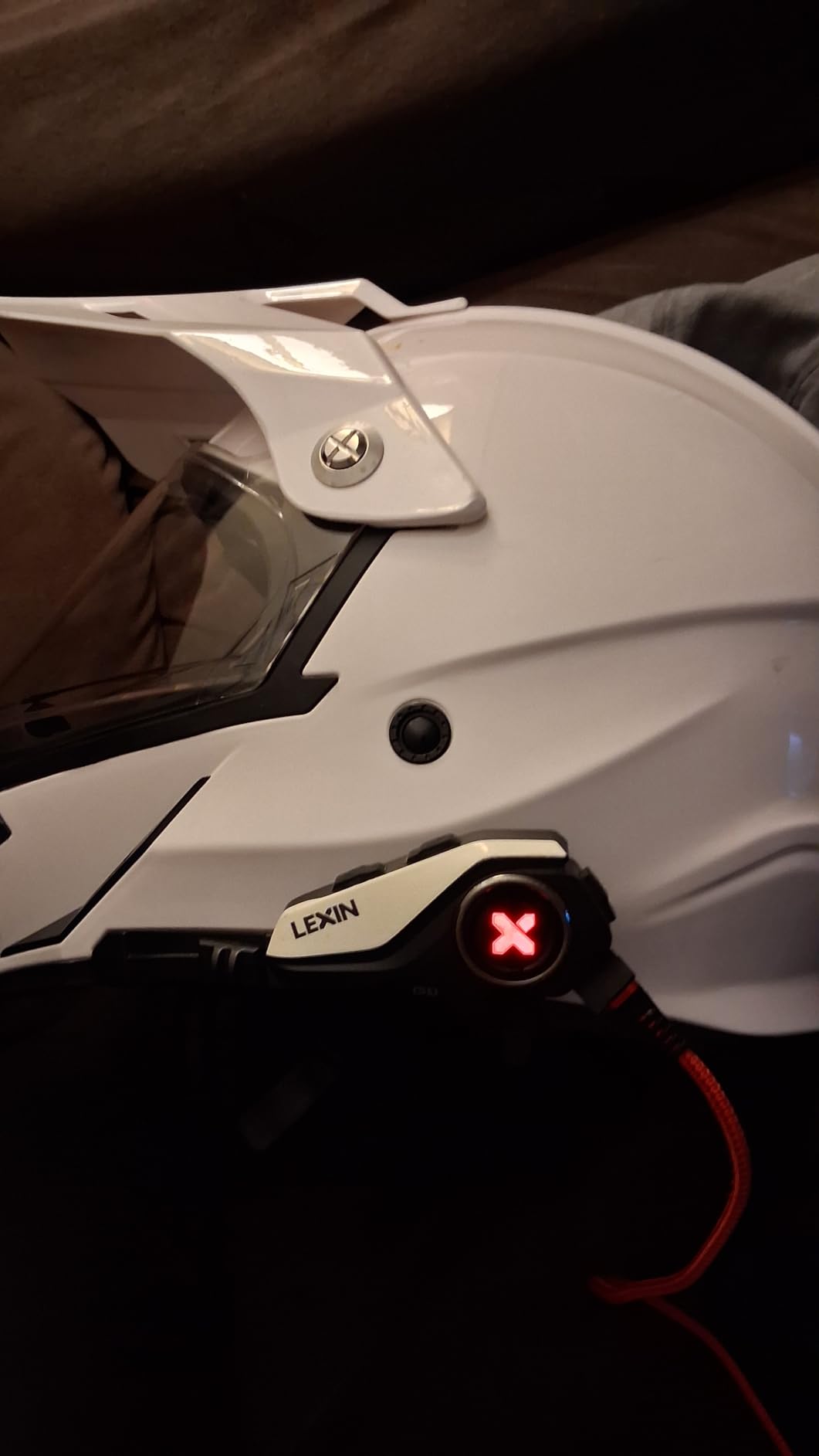 LEXIN G1 Motorcycle Bluetooth Headset, 40mm Helmet Speakers, Dual Mics customer photo 1