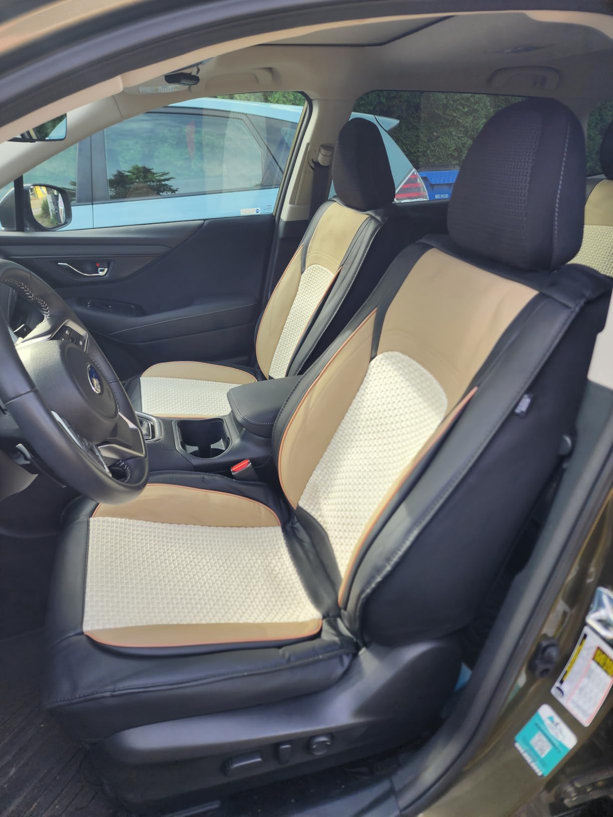 IKABEVEM Faux Leather Front Set for Subaru Ascent Seat Covers 2019-2026 customer photo 1