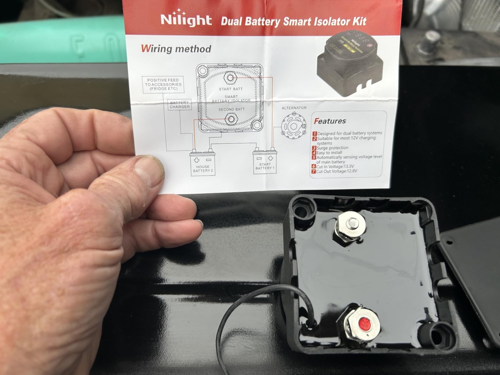 Nilight 12V 140A Smart Dual Battery Isolator VSR with LED Voltage Display customer photo 1