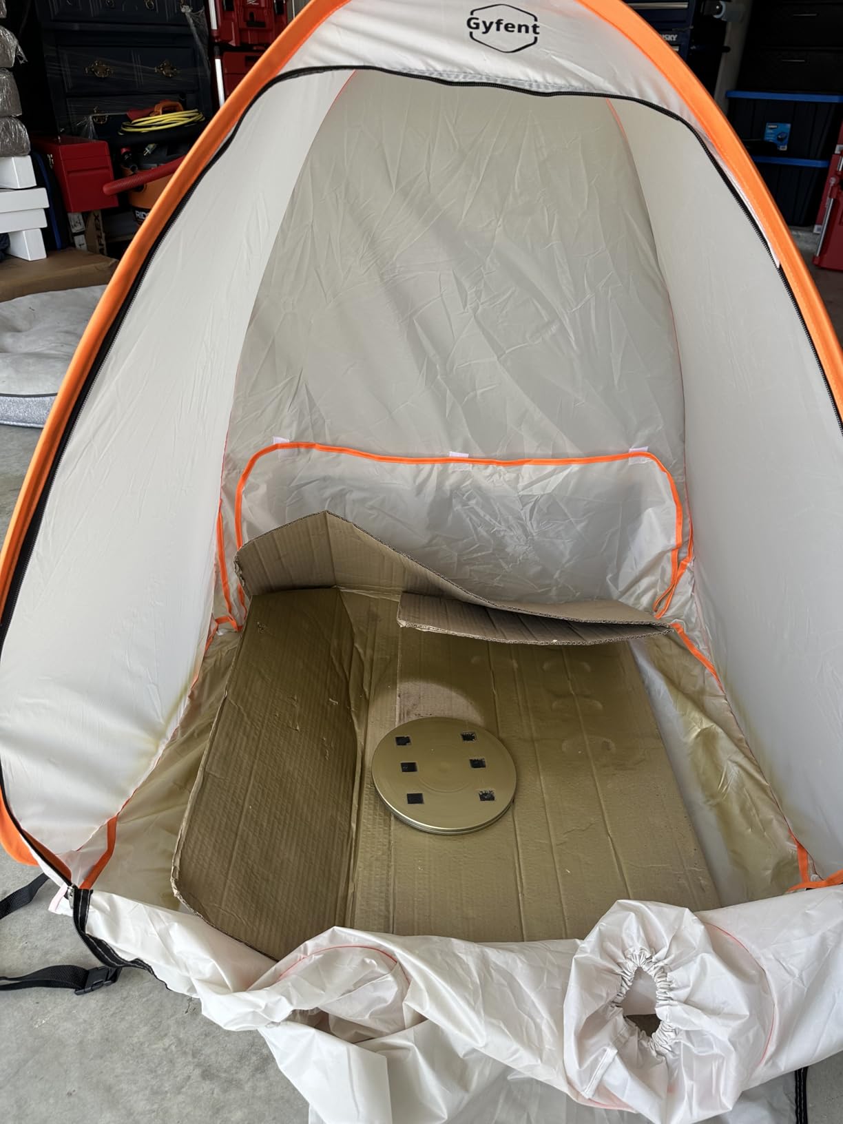 Spray Paint Tent with Turntable, Portable Paint Booth 37.5