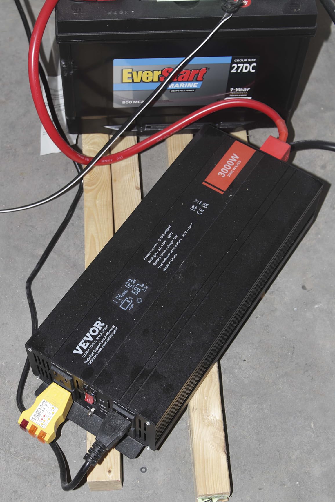 VEVOR Pure Sine Wave Inverter 3000 Watts 12V DC to 120V AC Power Inverter customer photo 2