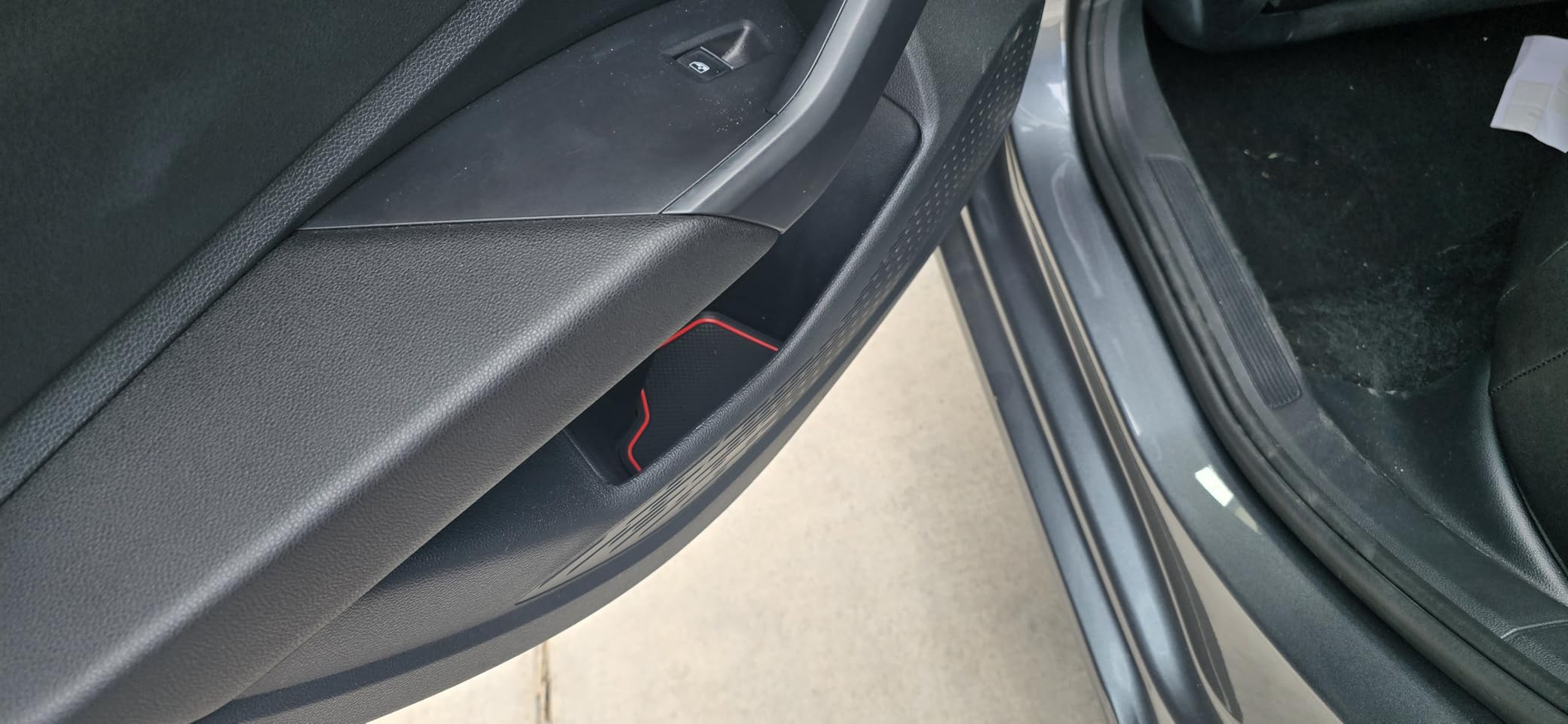 Auovo Protector Mats for Volkswagen Jetta Accessories 2026 2025 2019-2024 Custom Fit Cup Holder Inserts Door Console Liners Dust Mat Car Interior Trim(10-pc Set)(Red) customer photo 1