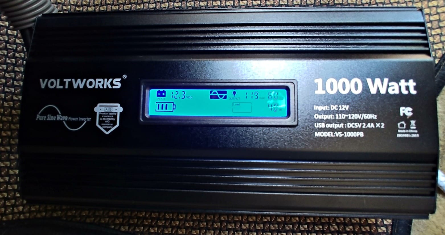 3000 Watt Pure Sine Wave Power Inverter 3000W 12V to 110V 120V AC, 6100W Surge Peak Power for 2 Seconds, UL Fuses, Compatible with Lithium Battery, Car Off-Grid Solar RV Truck Vehicle VOLTWORKS customer photo 1
