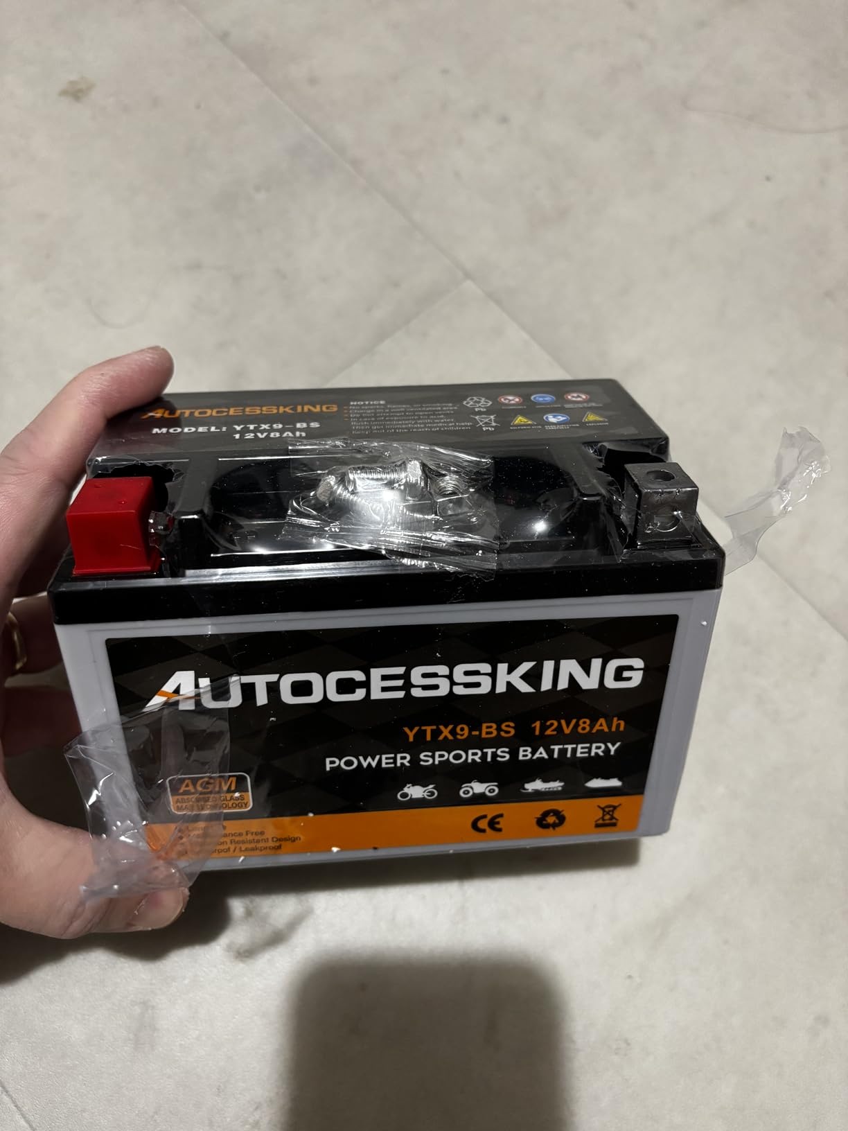 Autocessking YTX20HL-BS Motorcycle Battery, 12V 18AH Rechargeable Maintenance Free Sealed AGM Battery Powersport Replacement Battery for ATV and Scooter customer photo 1