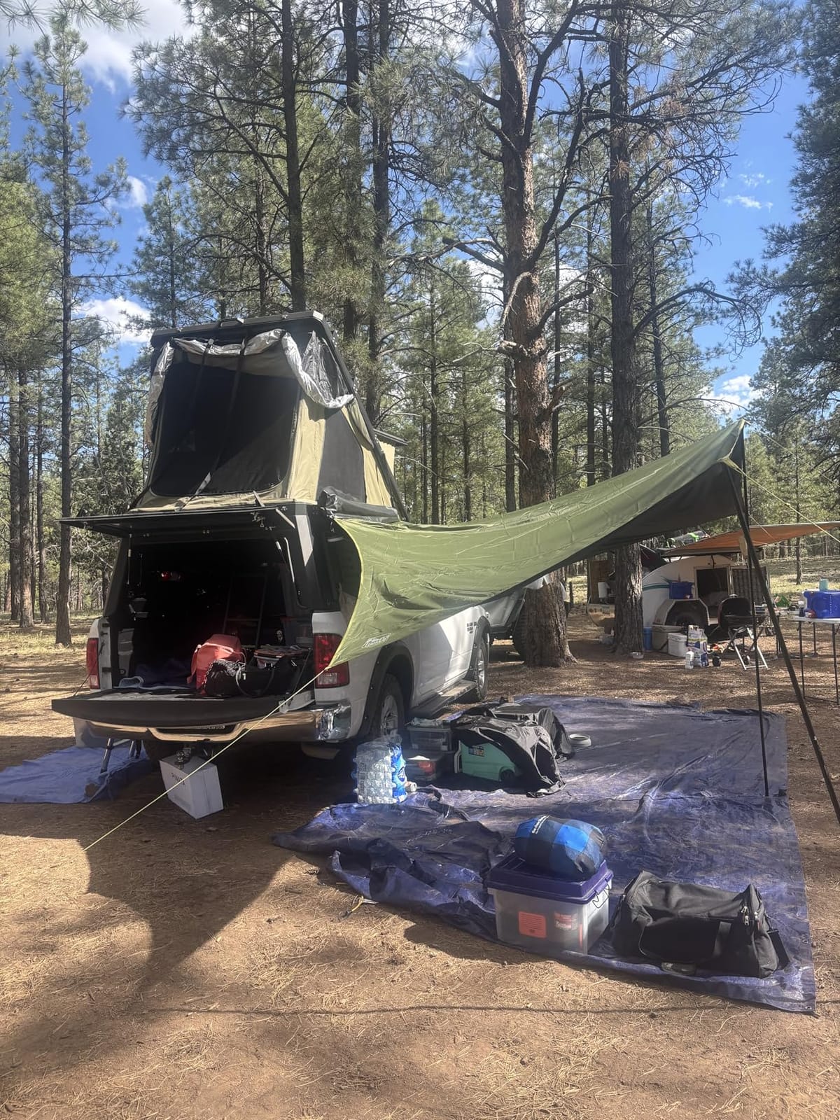 TIMBER RIDGE Blackout Coating Car Awning, 19x9.8ft, Green customer photo 2