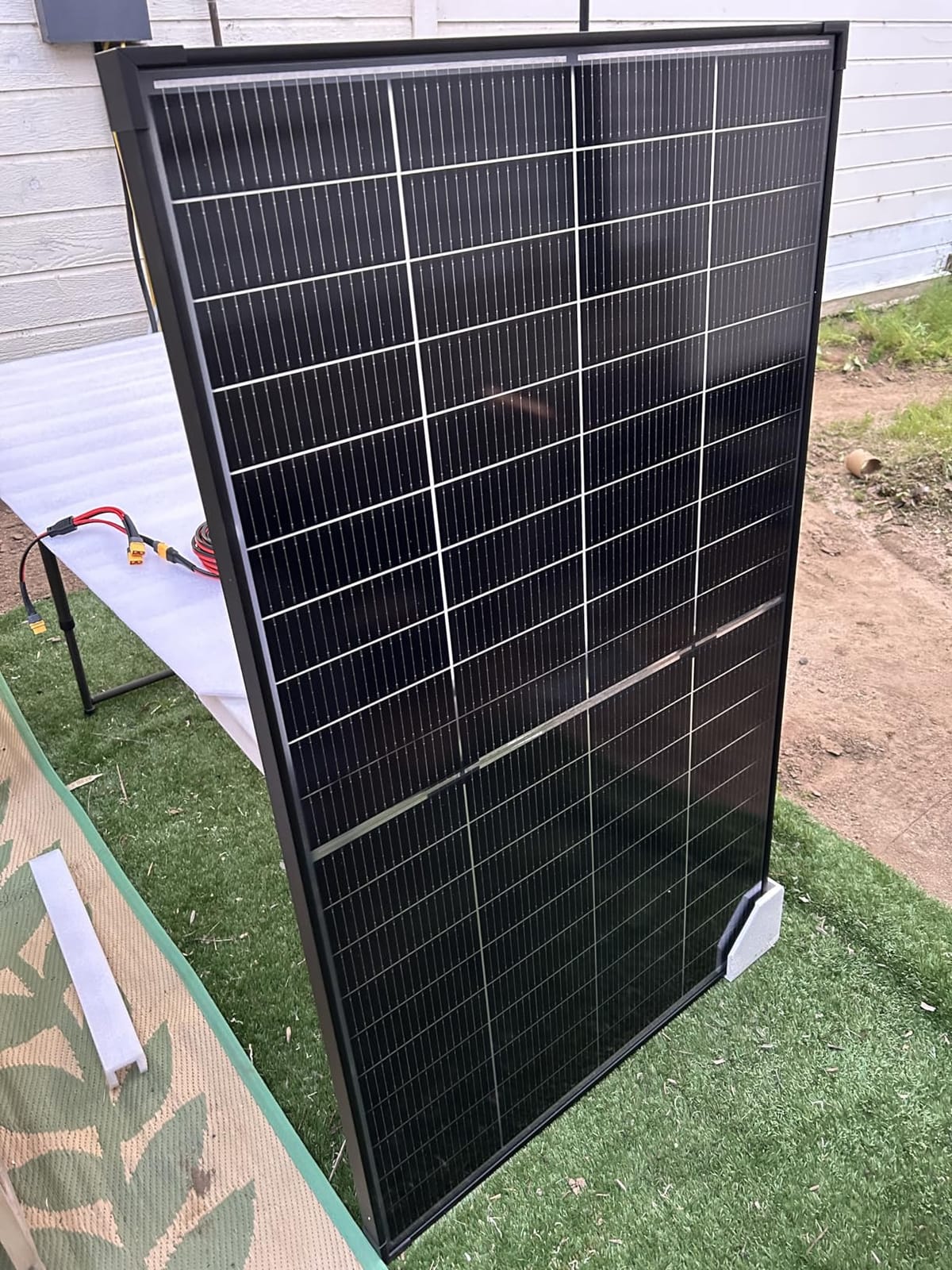 N-Type 16BB 200W Bifacial Solar Panel, 200 Watt Solar Panel for 12V Battery Systems, 25.6% High Efficiency, Dual-Module Parallel Anti-Shade Design, for RV Van Marine Home Rooftop Off-Grid customer photo 1