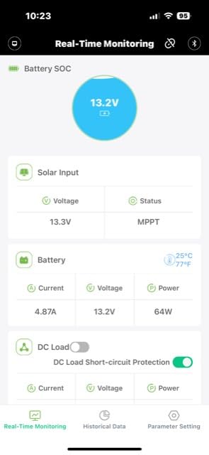 HQST 100A MPPT Charge Controller, 12V/24V/36V/48V Auto, Bluetooth & LCD customer photo 2