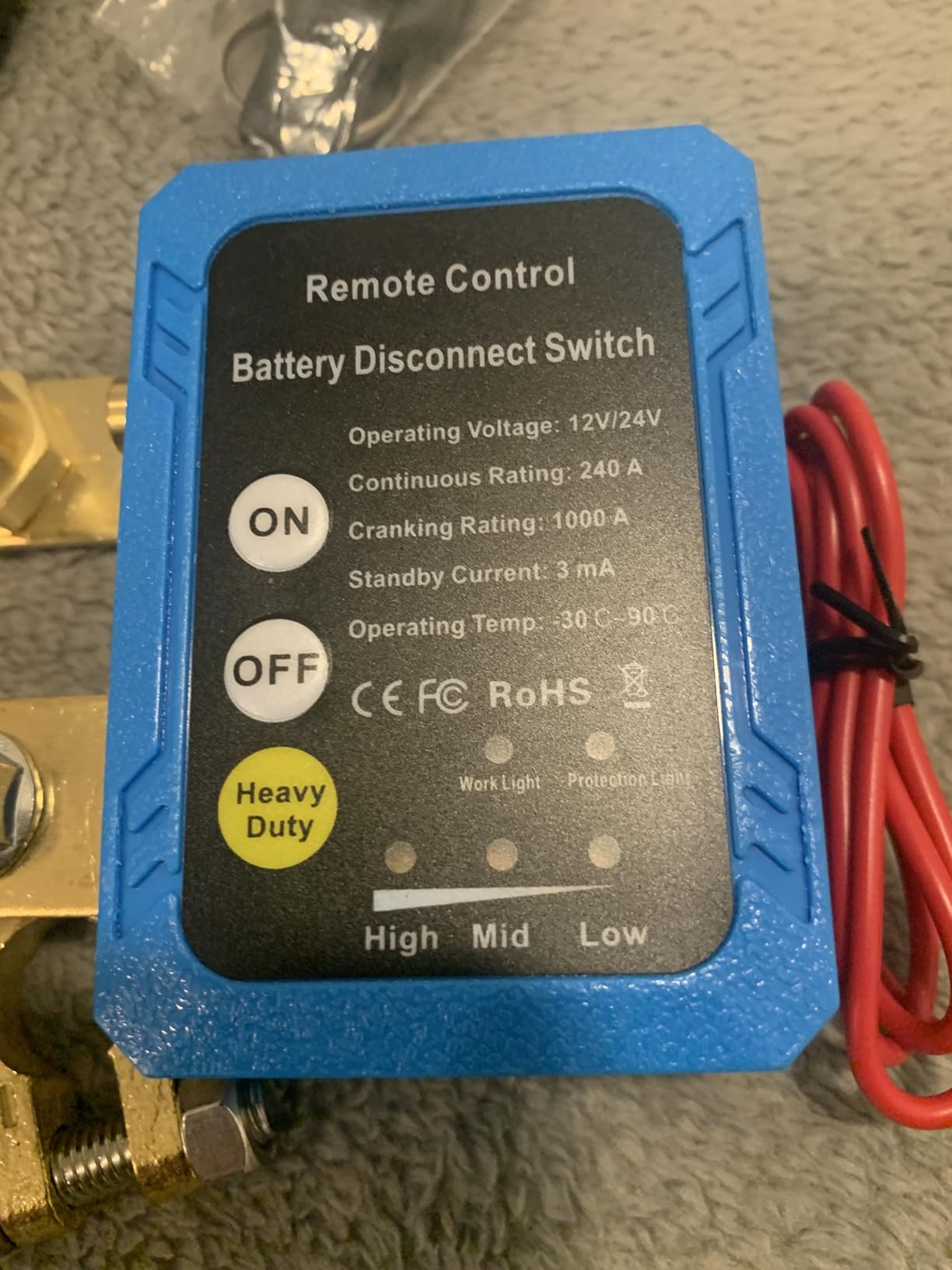 DaierTek Remote Battery Disconnect Switch 12V/24V 240A Kill Switch Automotive Cut Off Switches for Car Truck RV Boat customer photo 1