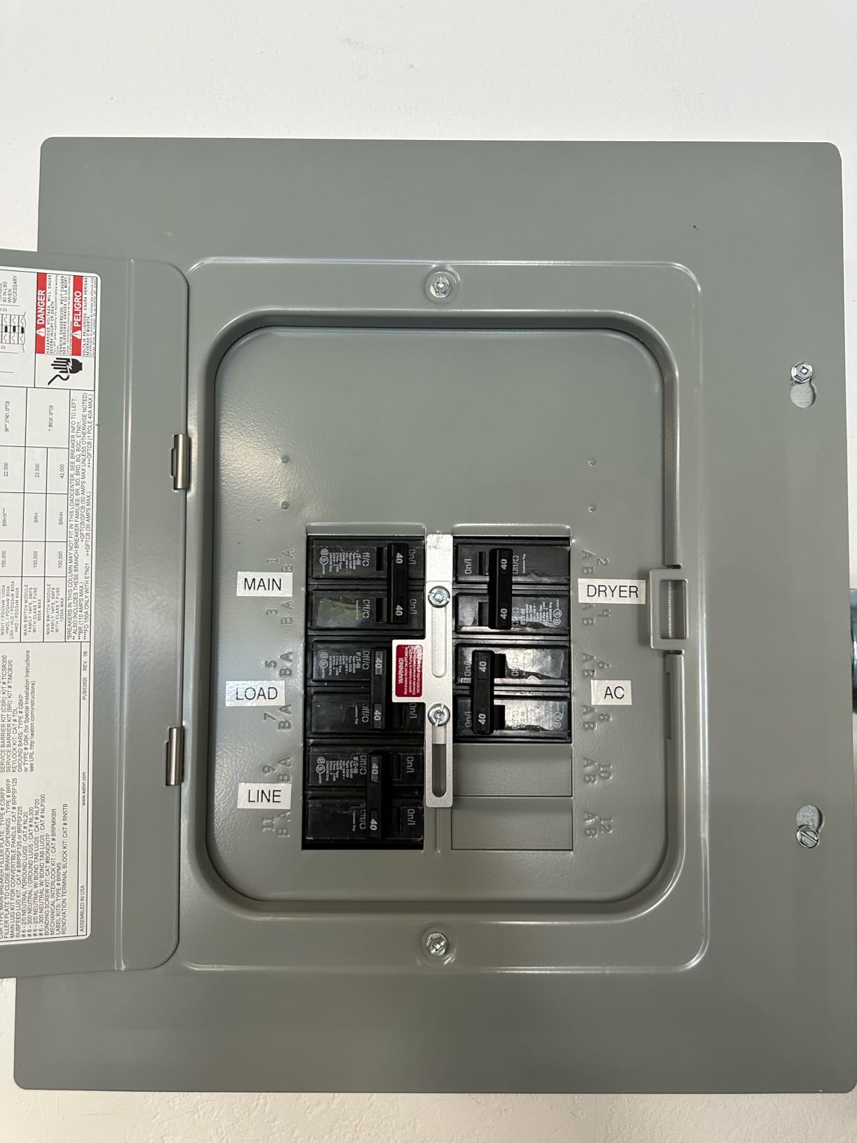 Generator Interlock Kit for Eaton Cutler Hammer BR Series 100&125Amp Panels customer photo 1