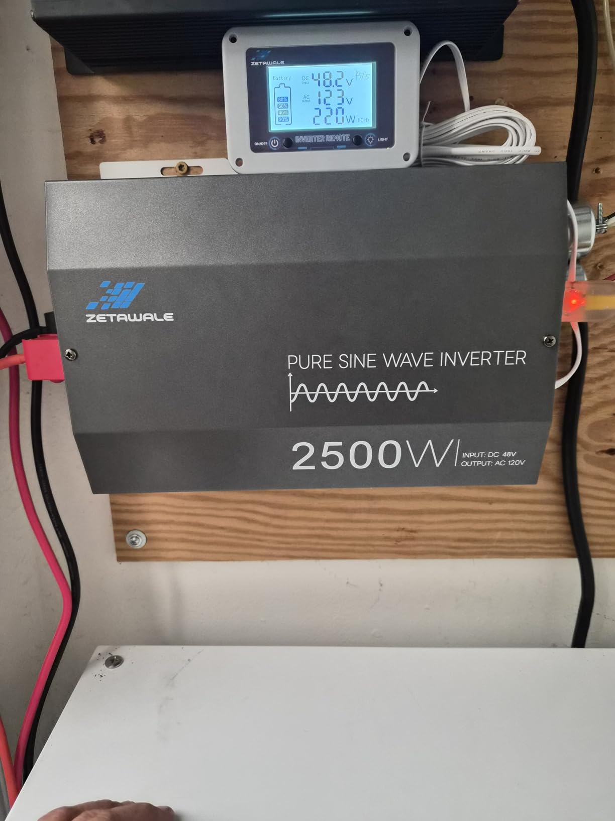 3000W Pure Sine Wave Inverter 12V DC to 120V AC Converter with LCD Remote customer photo 2