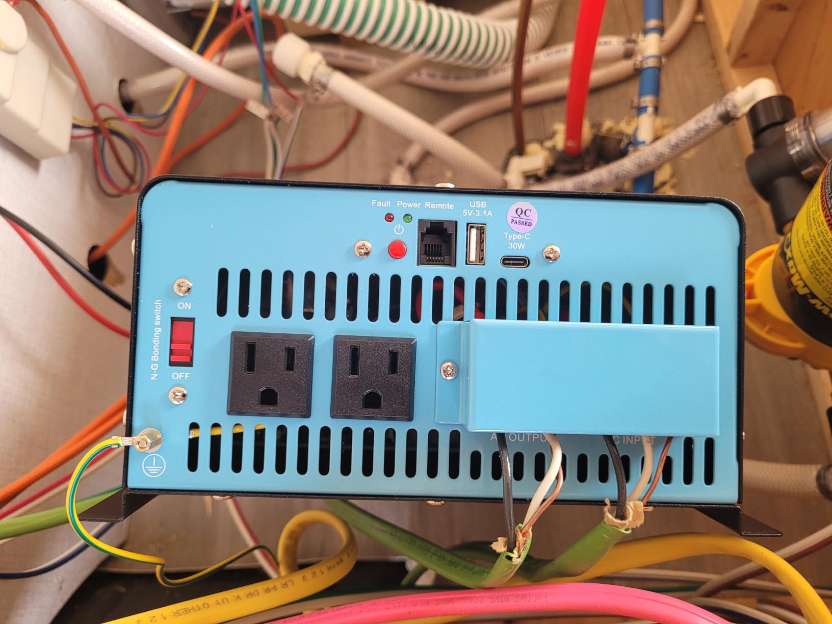 2500W Pure Sine Wave Power Inverter with Transfer Switch for RV, 5000W Peak customer photo 2