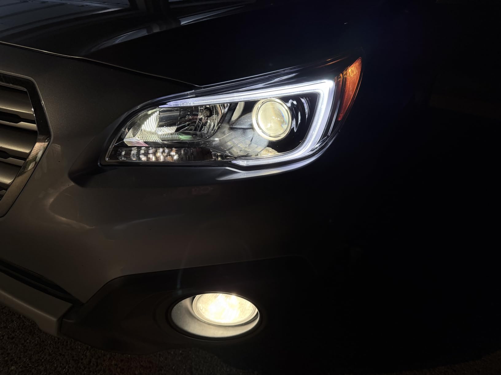TRQ Headlight Set Halogen Projector 2 Piece Black Bezel customer photo 2