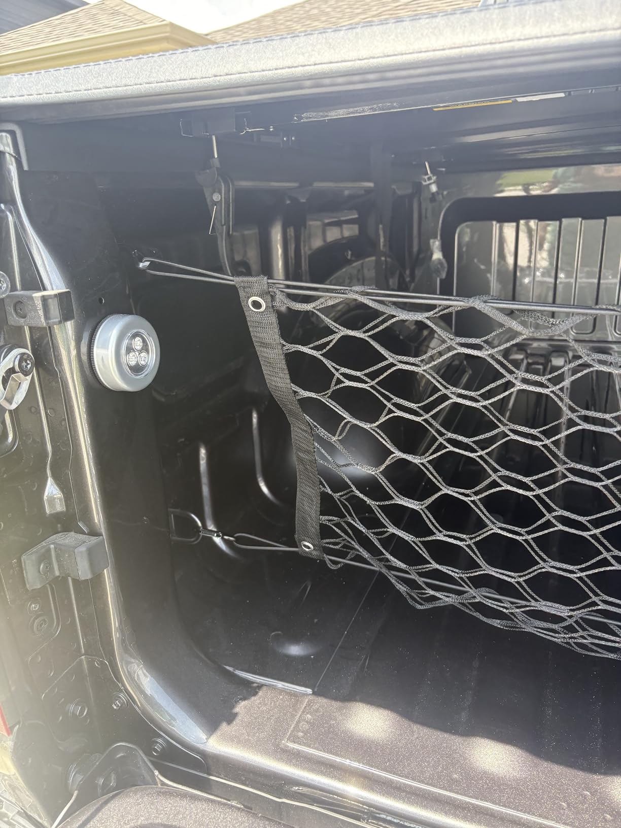 Canvcle Trunk Cargo Net for 2024-2025 2026 Toyota Grand Highlander Accessories Envelope Style Mesh Trunk Net Organizer and Storage Stretchable Adjustable Elastic Nylon Rear Cargo Netting with Hooks customer photo 1