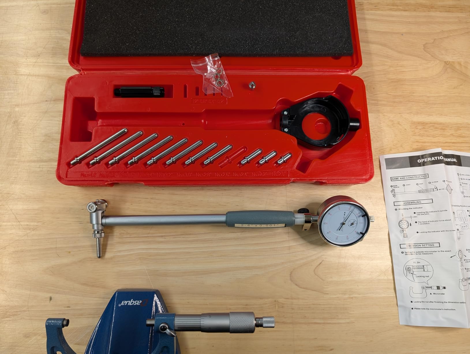 Dial Bore Gauge Set 2-6 Inch (50-160mm), 0.001