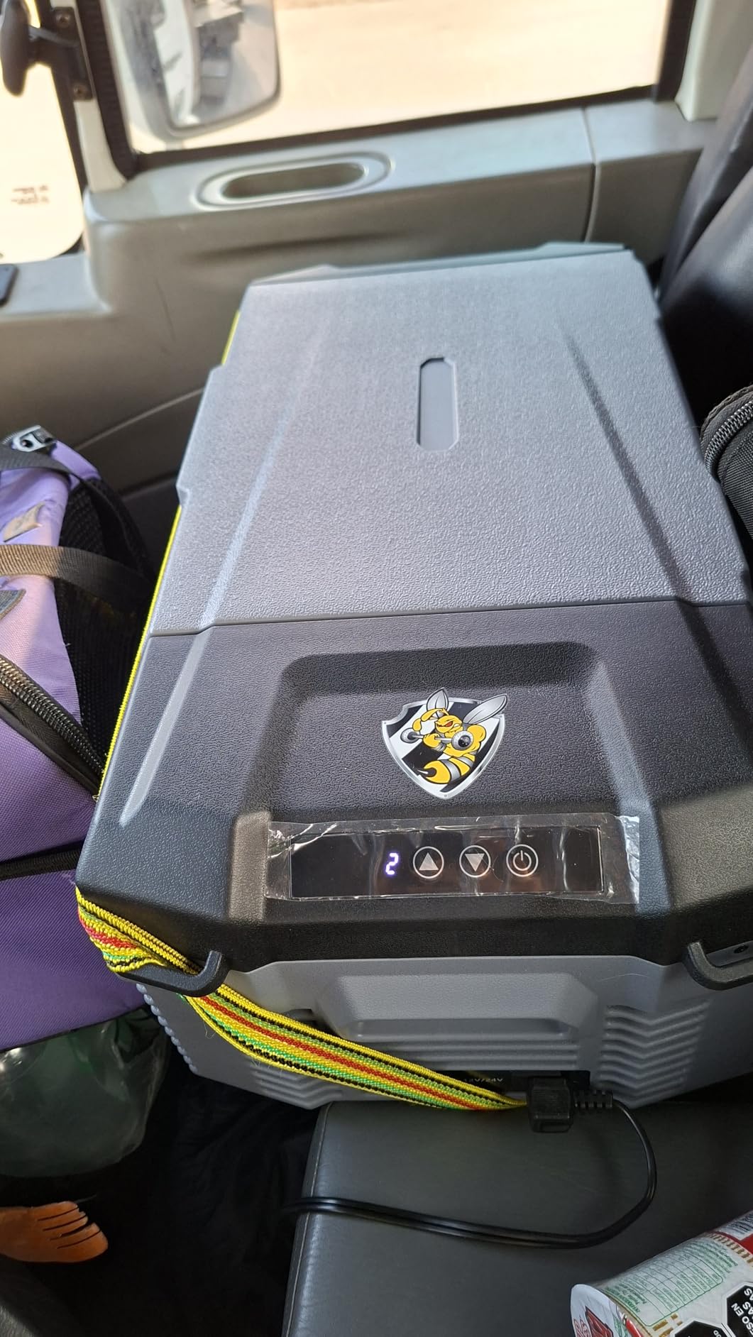 YELLOW JACKET 12 Volt Car Refrigerator, 16 Quart Electric Cooler, Portable Car Fridge for Outdoor Camping Travel, 12V/24V DC 110~240 Volt AC Refrigerator for Truck RV Home Office,-4℉-68℉ customer photo 2