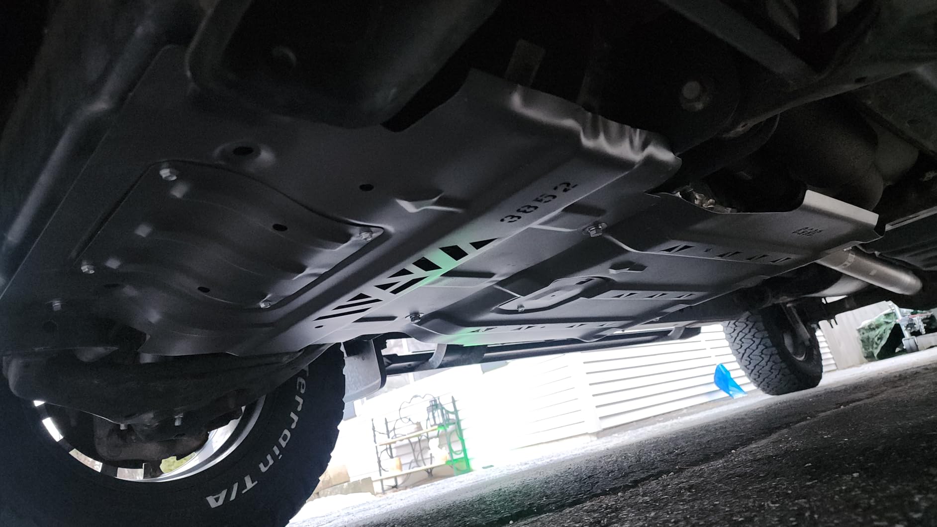 Manganese Steel Full Skid Plate Kit, Front Transmission Splash Guard Shield | Compatible with 2015-2022 Ford F150 models, steel version full skid plate package with front transmission splash guard shield customer photo 1