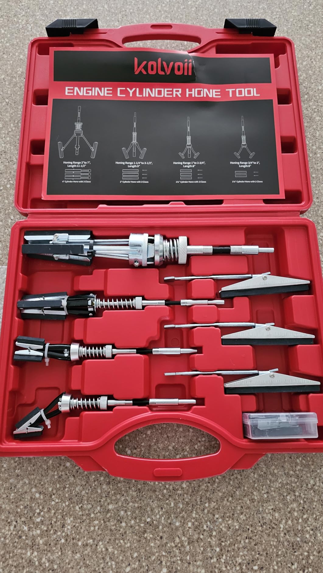 Kolvoii Engine Cylinder Hone Tool Set, 1-1/8