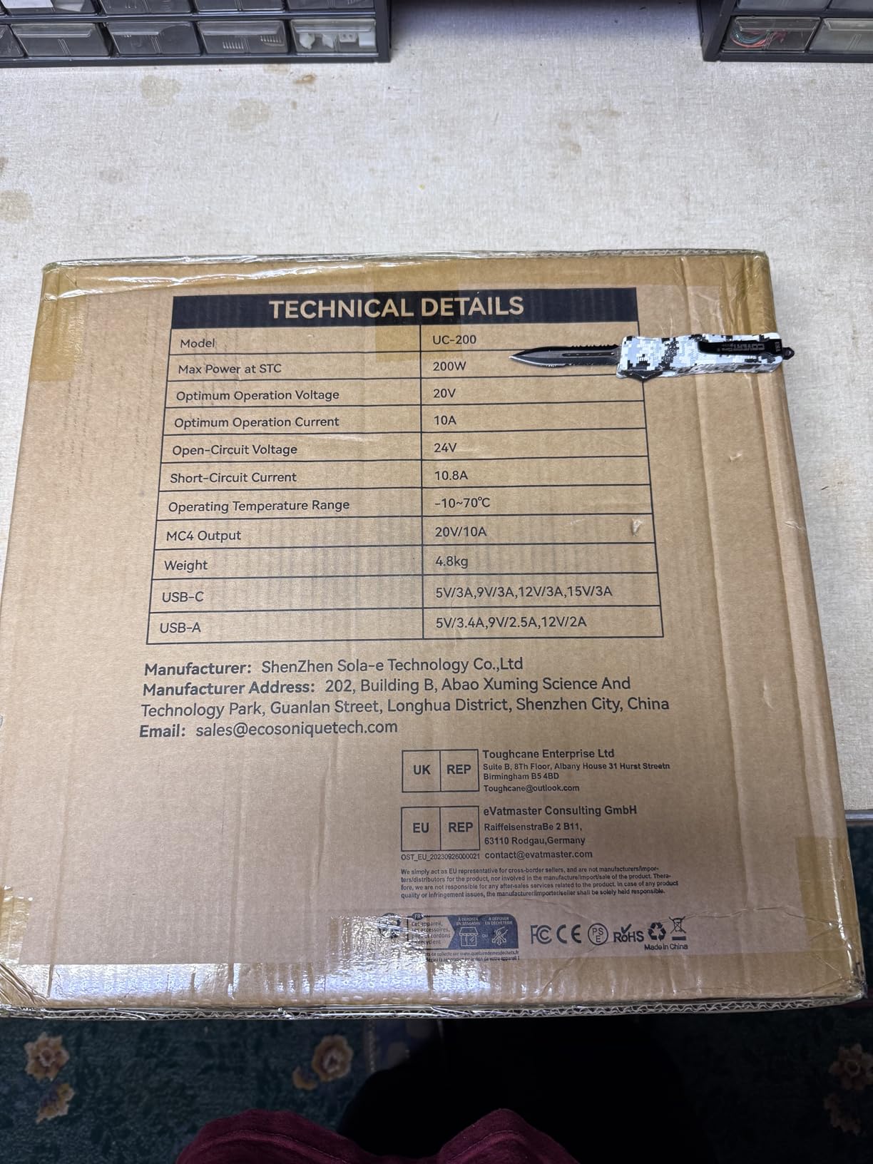 Ecosonique 200W Portable Foldable Solar Panel MC4 Output for Power Station customer photo 2