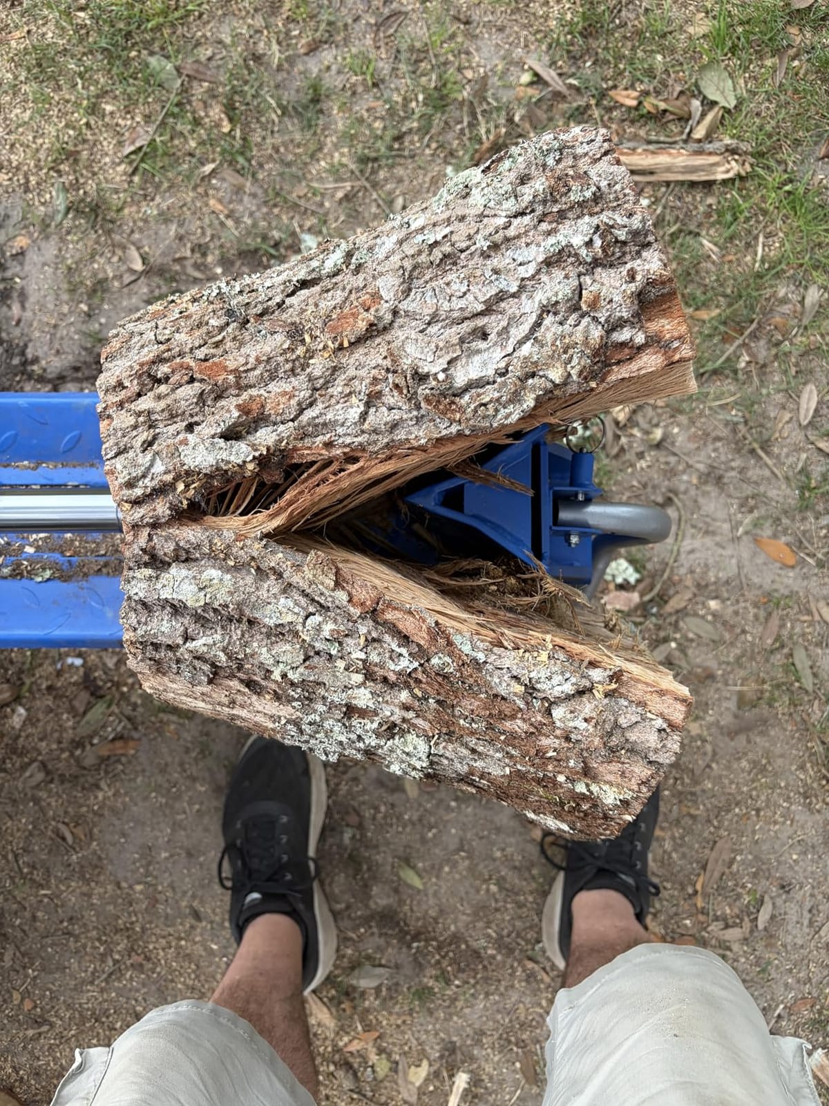 20 Ton Portable Gas Log Splitter, 7HP Engine Wood Splitter with Rapid Auto Return Hydraulic Pump, Horizontal Full Beam Steel Wedge, Max Splitting Size 21
